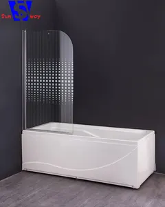 Elegant Design Tempered Glass Shower Door,Clear Bathtub Shower Glass Door,Frameless Glass Shower stall