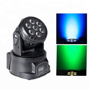 Giá Xuất Xưởng Quảng Châu 10W * 7 Chiếc Đèn Đầu Di Chuyển LED MIni Chuyên Nghiệp RGBW Đèn Chiếu Sáng Rửa LED Chiếu Sáng Sân Khấu - Product Image 3