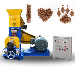 Small pet food extruder machines With Low price fish catfish dog cat food making machine for animal feed pellet
