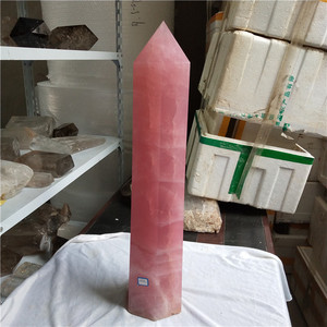 22.6kg natural rose cristal de quartzo cura varinhas de cristal tamanho grande obeliscos - Product Image 2