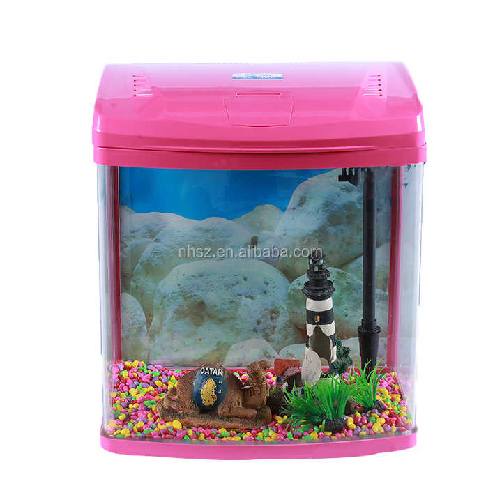 Mini Fish Tank, Multifunctional USB Rechargeable Fish Tank