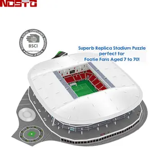 3D फोम पहेली निर्माता लाइसेंस फुटबॉल क्लब कस्टम स्टेडियम मॉडल बिल्डिंग किट