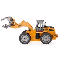 HUINA oyuncaklar 1590 1:18 2.4GHz 6CH RC çocuk çocuklar ahşap kepçe kamyon RTR rc huina ekskavatör