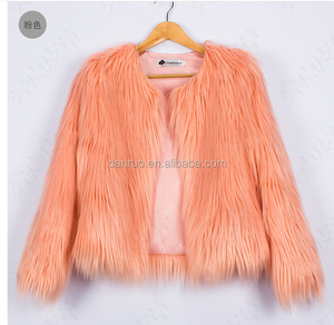 Donne Cappotto di Pelliccia Del Faux Gilet di Pelliccia Della Signora di Colore Misto Inverno Lungo Cappotto di Pelliccia - Product Image 3