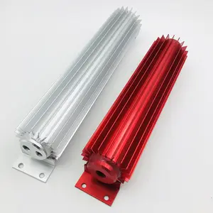 RED 12 INCH ANODIZED Nhôm Đúp PASS Vây Dầu COOLER Đối Với UTV/ATV Q1