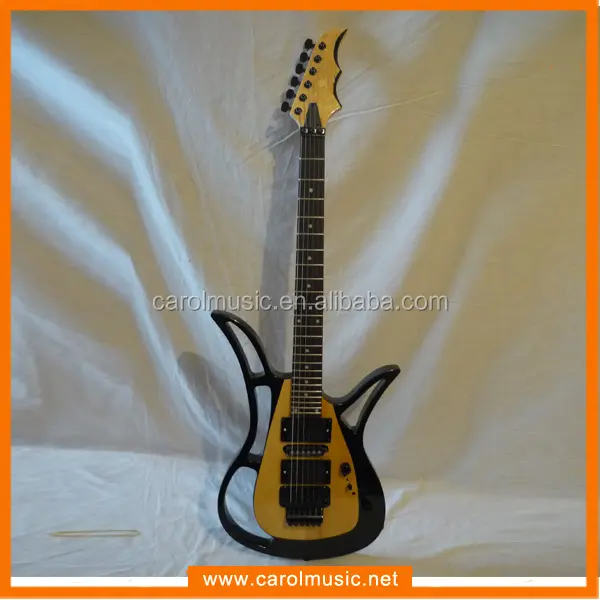 Instruments de musique EDT012 de bonne qualité, belle guitare électrique noire