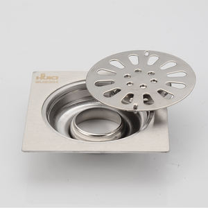 2 مصرف أرضي من الفولاذ المقاوم للصدأ 10*10 مربع استنزاف أرضي DN50 تجفيف سريع مضاد للرائحة رسم سلك تصريف أرضي - Product Image 5