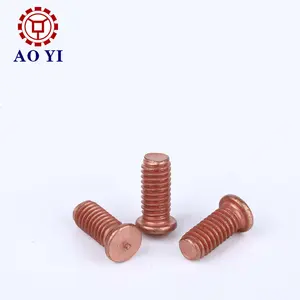 M6 M8 M10 Đồng Thau Mạ Stud Và Đai Ốc Hàn