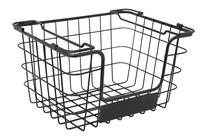Panier de marché en fil métallique empilable avec étiquette en craie |   Ensemble de 2 |   Bac de rangement en métal empilable pour comptoir de cuisine