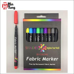 Fournitures d'art professionnelles personnalisées OEM 20 pièces marqueur <span class=keywords><strong>de</strong></span> tissu permanent à pointe fine pour dessiner et dessiner dans le textile - Product Image 3