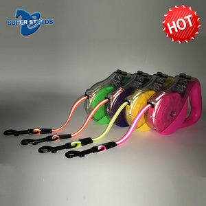 DL002 wholesale colorful reflective dog collar and leash, dog <span class=keywords><strong>Flexi</strong></span> retractable leash - Product Image 6