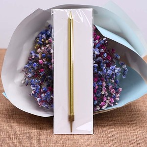 La celebrazione della festa all'ingrosso utilizza candele di compleanno sottili e alte in oro e argento alla rinfusa - Product Image 1