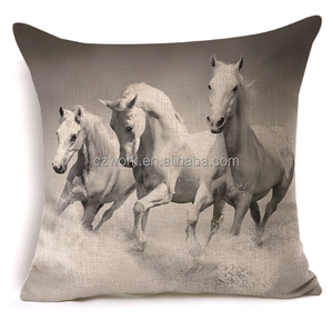 Horses designs cotton linen 45x45 pillow waist cushion cover pillow case decorate custom throw pillow cover - Product Image 4