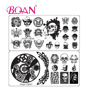 BQAN 2018 Majot Dijit Halloween Piastre Timbratura Dell'arte Del Chiodo del Metallo di Stile In Altre Forniture Chiodo - Product Image 4