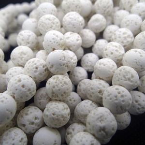 Commercio all'ingrosso Bianco di <span class=keywords><strong>Lava</strong></span> Vulcanica Pietra Rotonda Branelli Allentati Per Monili Che Fanno 4 millimetri 6 millimetri 8 millimetri 10mm 12mm 14 millimetri