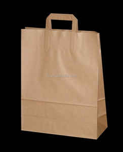 Respetuoso del medio ambiente personalizado trenzado marrón bolsa de papel kraft - Product Image 5