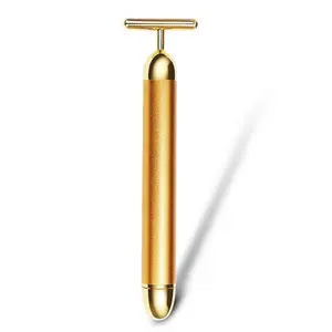 Bâton de beauté personnalisé, 24k, amincissant pour le visage, produit de soins, en forme de T, or, pièces