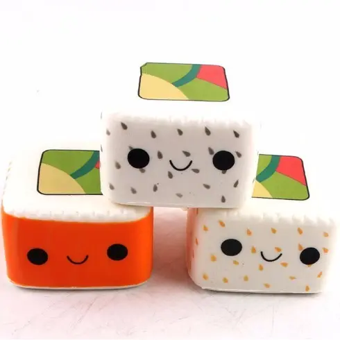 Mskwee 2018 Hoge Kwaliteit Japanse Speelgoed Kawaii Sushi Stress Pu Zachte Slime Juguetes Custom Squishy Langzaam Stijgende Squeeze Speelgoed