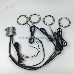 LED <span class=keywords><strong>Halo</strong></span> Anillos Faros Cambio <span class=keywords><strong>de</strong></span> color <span class=keywords><strong>Serie</strong></span> <span class=keywords><strong>de</strong></span> flujo Angel Eyes Car Retrofits Iluminación LED - Product Image 5