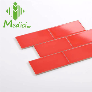 Sáng bóng bóng màu đỏ tàu điện ngầm backsplash ngói 3x6 3x12 4x8 4x12 4x16 cho nội thất sử dụng-cách nhiệt firebrick mòn chức năng - Product Image 2