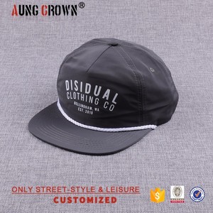 Custom blank No structured Nylon thread cord Cap hat Snapback hat, hat nylon - Product Image 1