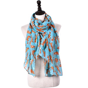 Chal de <span class=keywords><strong>Mujer</strong></span> con Diseño de Moda Cenrui, Estampado de Zorro, <span class=keywords><strong>Jersey</strong></span> de Viscosa - Product Image 4