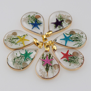 Mode Tetesan Kalung Laut Liontin, Paduan Kalung Pantai Bintang Laut Asli - Product Image 5