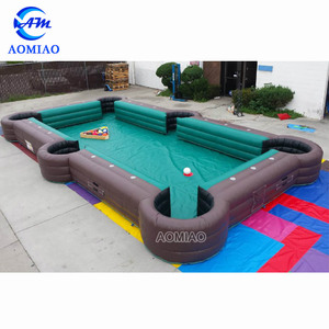 Erstaunlicher Fabrik preis Aufblasbarer Billardtisch Fußball Aufblasbarer <span class=keywords><strong>Snooker</strong></span> Ball Dreieck Spiel Spielplatz Feld für Team building - Product Image 3