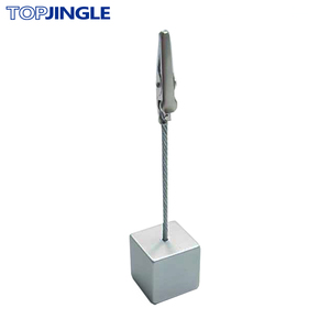 Porte-mémo carré en aluminium à base blanche - Product Image 1