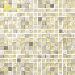 Mosaico de Cristal de Piedra de Colores Mezclados de 30x30 cm, Azulejos de Cerámica - Product Image 2