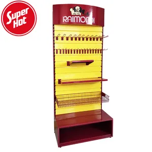 Giantmay Chão de Metal Gancho de Prateleira Do Produto Stand Slatwall Display Rack de Extensão Do Cabelo