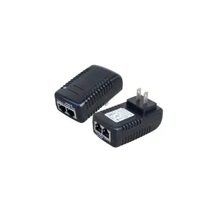 Adaptor Catu Daya Melalui Ethernet 24V 2 Plug 3 Plug 100Mbps PoE Injektor Kualitas Tinggi untuk AS EU UK