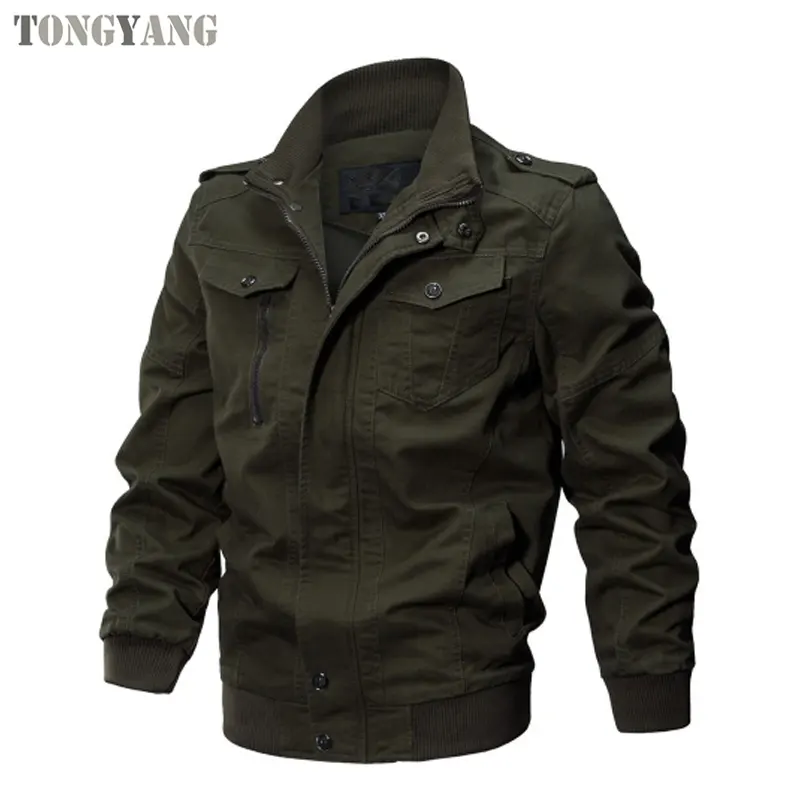 TONGYANG Bomber Men Jackets Tactical Outwear Breathable Light Windbreaker Plus Size Jackets