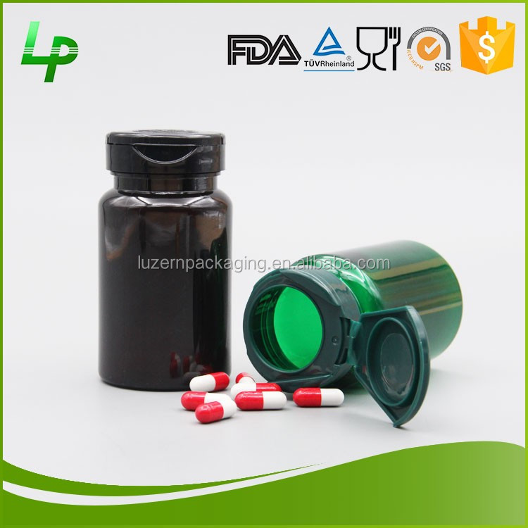 Темно-Зеленый 150 мл Пластиковые Капсулы-Контейнера, PET Медицинского Таблетки Бутылка С CRC Cap