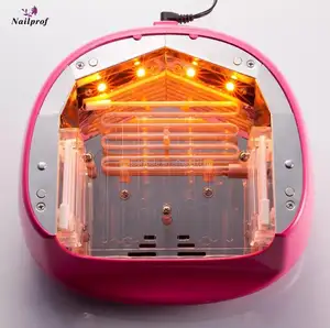 Lâmpada led uv para unhas 60w, luz de cura e iluminação de mão, unhas de alta potência, lâmpada uv que cura de todos os 5 dedos