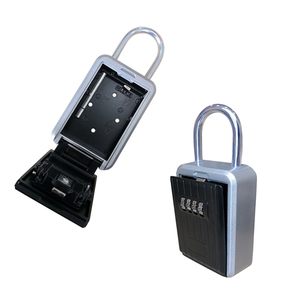 Combinación de 4 dígitos Caja de bloqueo sin llave montada en la pared para exteriores Llavero de seguridad de aleación de aluminio - Product Image 6
