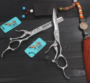 WXJ-60 Stainless steel hair scissors barber scissors set professional barber tools 9cr13