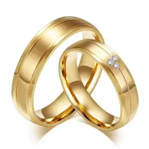 디자인 주님 커플 다이아몬드 다리 두바이 남성 소녀 약혼 웨딩 24k 골드 반지