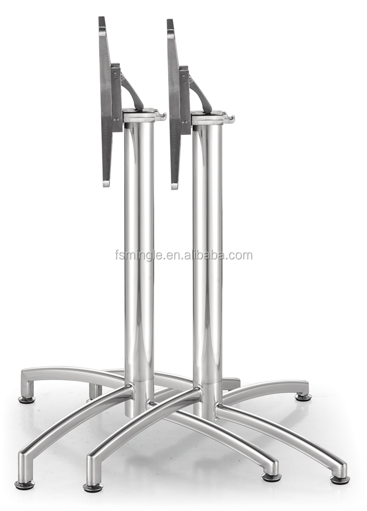 Design moderne table d'appoint ronde en métal table basse pliante