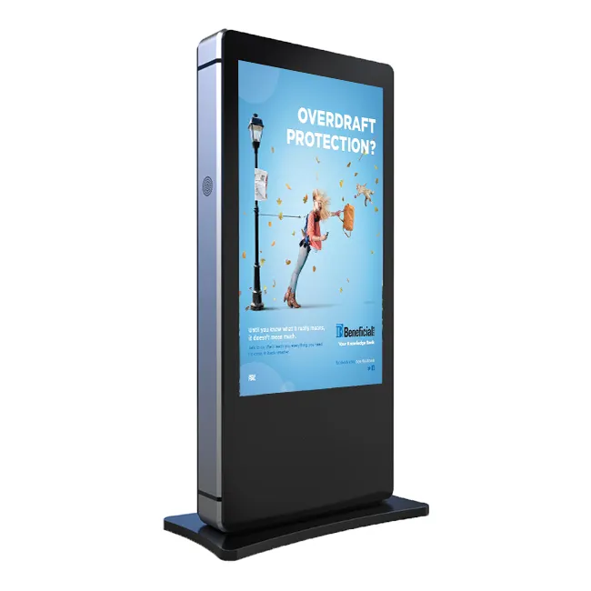 Outdoor 58 zoll wifi touch screen digital signage 55 zoll standfuß doppelte seiten lcd werbung poster