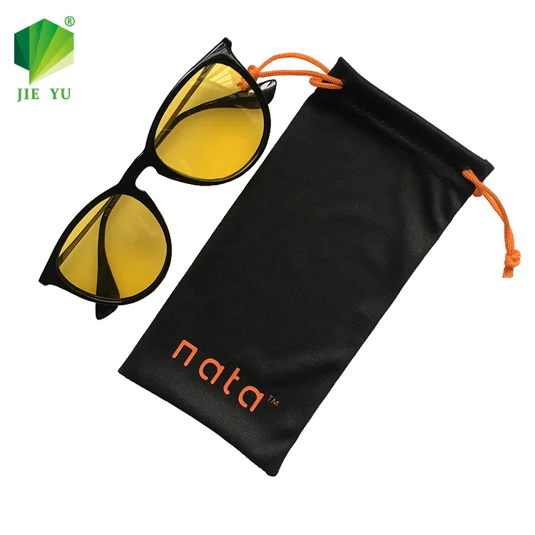 Microfiber Cloth Bag Custom Drawstring Microfiber 80%polyester 20%polyamide 200GSM Cloth Glasses Sunglasses Jewelry Pouch Bag With Logo Printed
