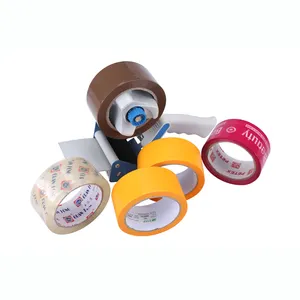 Bopp Package Tan Brown Color Strong Bopp Cinta Adhesiva Black Packing Tape Customized