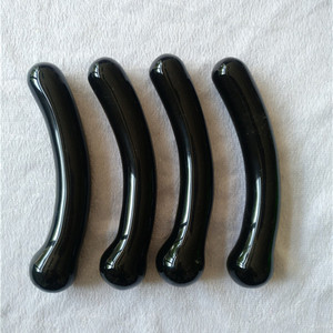 <span class=keywords><strong>Obsidian</strong></span> Hitam Alami Batu <span class=keywords><strong>Penis</strong></span> Buatan Melengkung Mainan Tongkat Wanita Seksi - Product Image 1