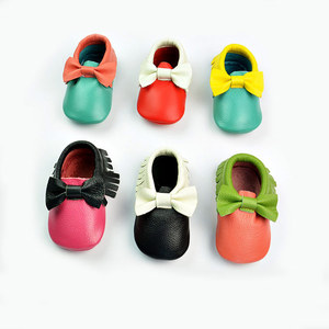 Prezzo all'ingrosso vendita moda vera pelle di pecora nappa scarpe da bambino ragazze calzature per bambini 0-3 anni scarpe da bambino per neonati - Product Image 2