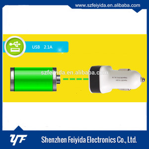 ABS + PC + Alliage D'aluminium CE ROHS FCC double usb voiture <span class=keywords><strong>chargeur</strong></span> de <span class=keywords><strong>batterie</strong></span> - Product Image 3