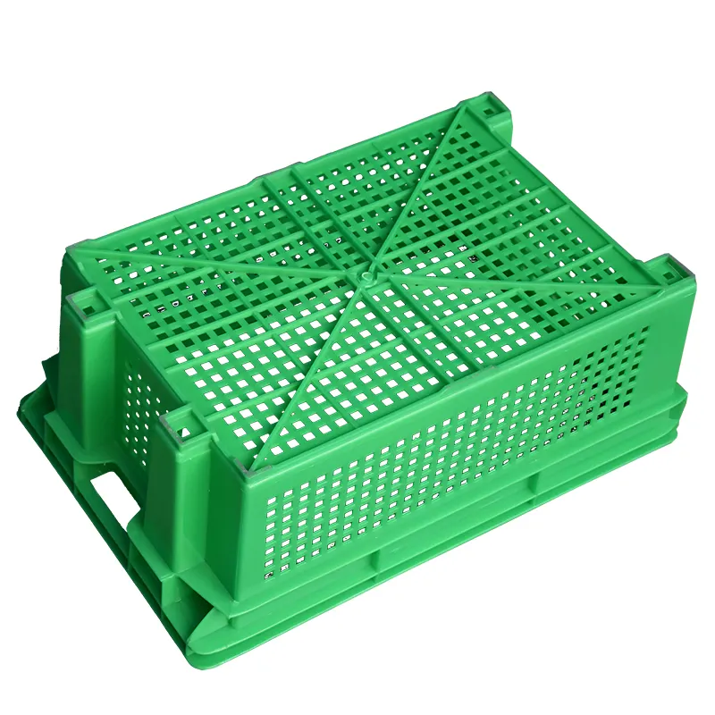 Caja de plástico industrial apilable hdpe de alta resistencia