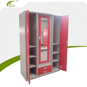 Steel furniture indian wardrobe designs/bedroom clothes almirah price