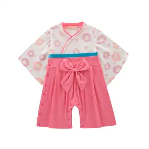 YQ444 אביב ובקיץ יילוד rompers תינוק אופנה חמוד יפני קימונו ארוך שרוול תלבושות תינוק קימונו