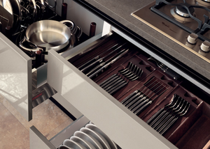 Élégant <span class=keywords><strong>France</strong></span> modulaire MFC armoires de cuisine avec armoire de table - Product Image 2