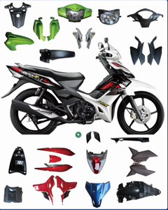 Pièces de carrosserie en plastique pour moto TVS ROCKZ, caches latéraux avant et arrière - Product Image 1
